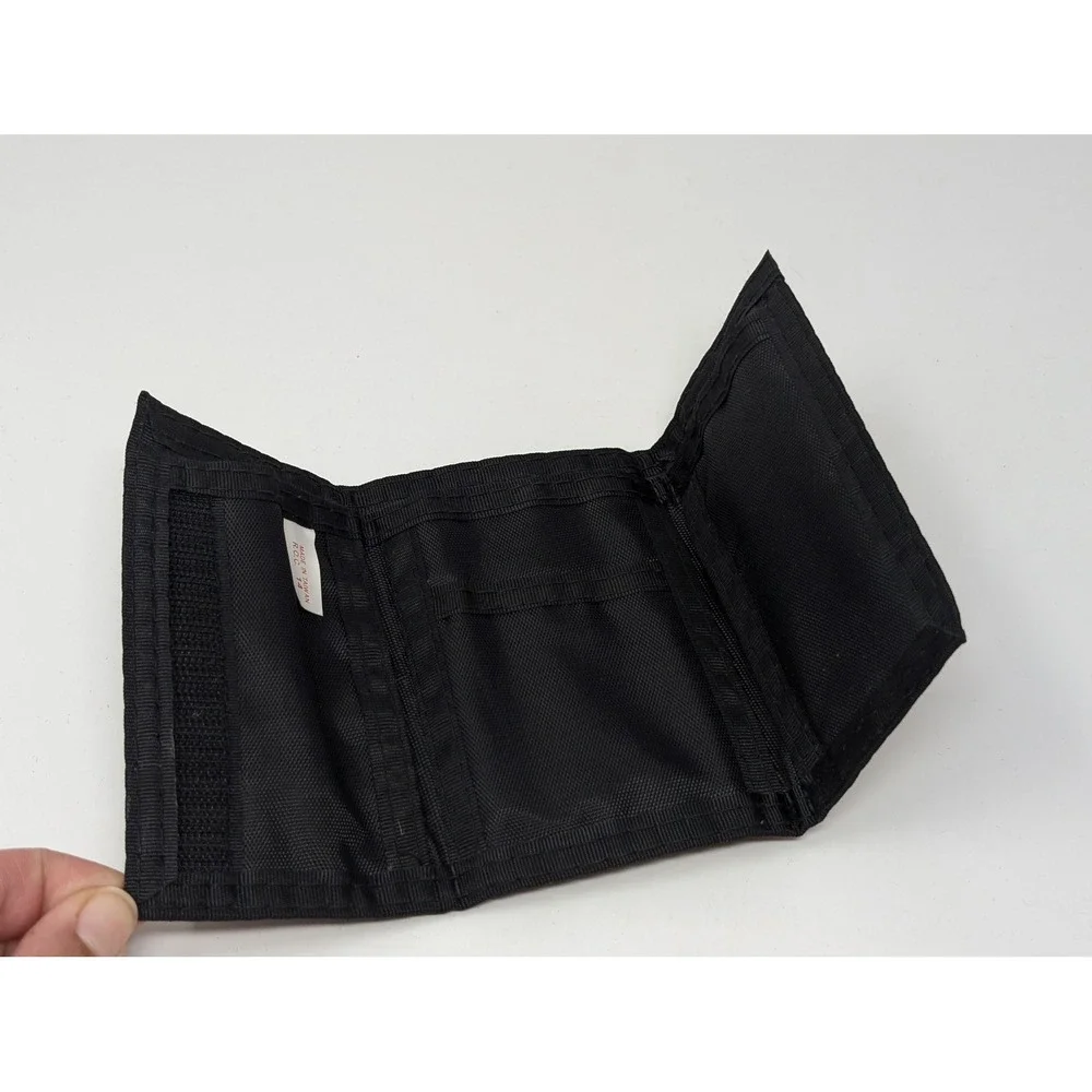 Vintage 1993 Jacksonville Jaguars Trifold Wallet Black Logo Nylon Men's Black